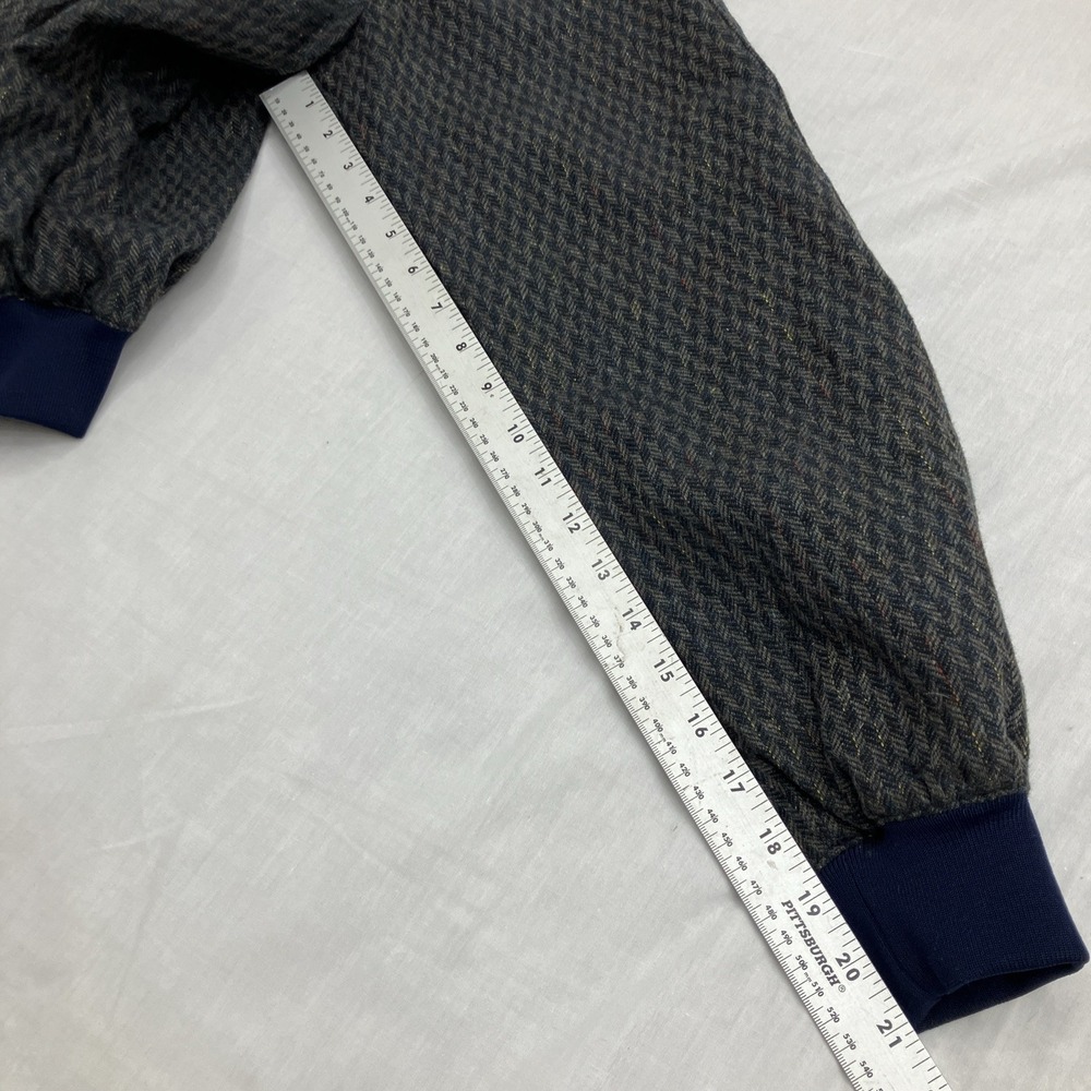 Vintage Traditional 1980's 80's Wool Clay Jacket Full Zip Blue See Measurements - Picture 11 of 11